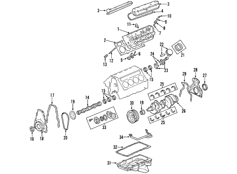 2006 Cadillac CTS Engine Parts, Mounts, Cylinder Head & Valves, Camshaft & Timing, Oil Pan, Oil Pump, Crankshaft & Bearings, Pistons, Rings & Bearings, Variable Valve Timing Diagram