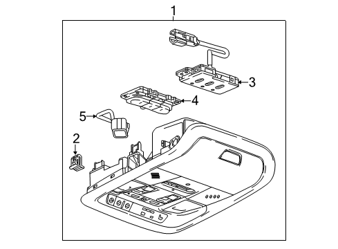 2021 Cadillac XT5 Overhead Console Diagram 2 - Thumbnail