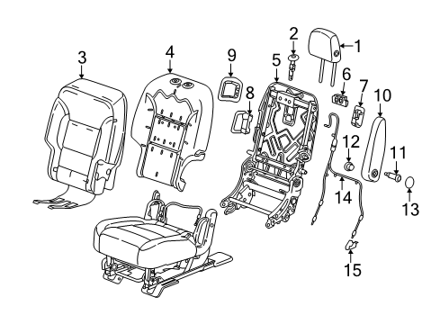 2023 Buick Enclave RESTRAINT ASM-R/SEAT HD *DK GALVANIZEE Diagram for 85146548