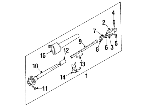 1990 GMC K1500 Bearing,Intermediate Steering Shaft Coupling Universal Joint Diagram for 5671921