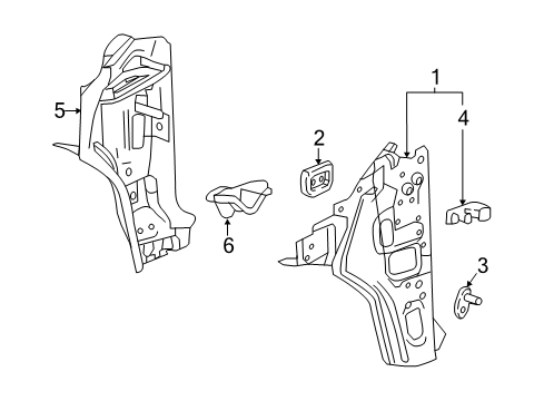 2023 GMC Acadia Hinge Pillar Diagram