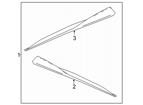 2024 Chevy Corvette Exterior Trim - Pillars Diagram 2 - Thumbnail