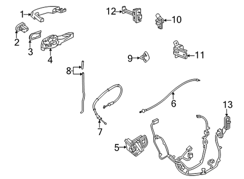 2021 Chevy Trailblazer Harness Assembly, Rear S/D Dr Wrg Diagram for 42767739