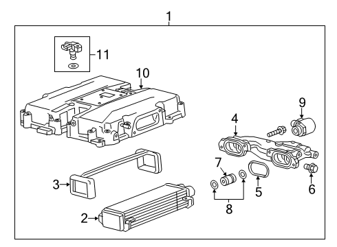 2018 Cadillac XTS Intercooler, Cooling Diagram 1 - Thumbnail