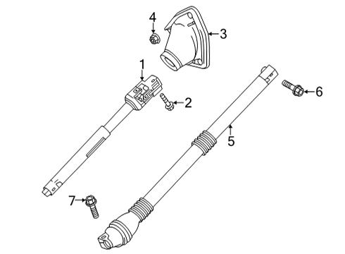 2023 Chevy Silverado 2500 HD Lower Steering Column Diagram