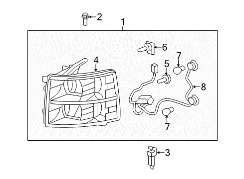 2012 Chevy Silverado 3500 HD Bulbs Diagram 4 - Thumbnail