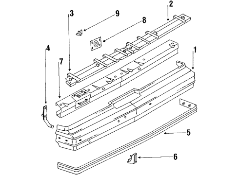 1986 Buick Century Fil Asm Bdy To Bumper Center *Prime Diagram for 20575108