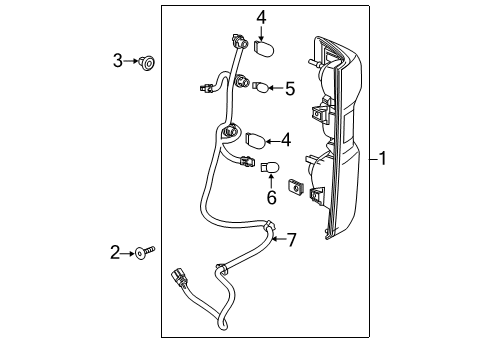 2019 Chevy Silverado 1500 Tail Lamps Diagram 3 - Thumbnail