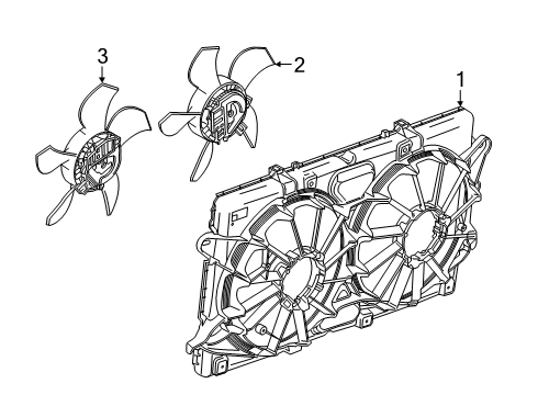 2020 GMC Sierra 1500 Cooling System, Radiator, Water Pump, Cooling Fan Diagram 6 - Thumbnail