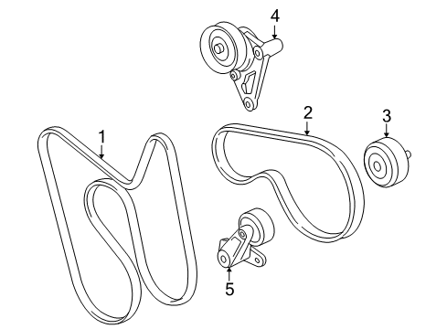 2006 GMC Envoy Belts & Pulleys, Cooling Diagram 2 - Thumbnail