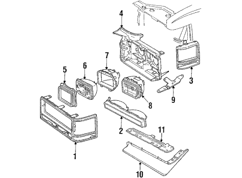 1985 Cadillac Seville Relay Asm,Headlamp Auto Control Diagram for 5969007