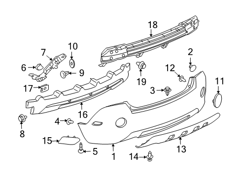 2009 Saturn Vue Rear Bumper Diagram