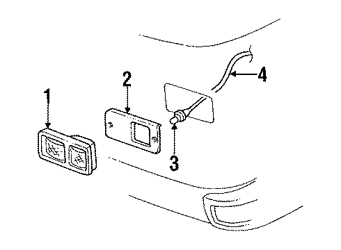 1990 Chevy G30 Rear Lamps - Side Marker Lamps Diagram