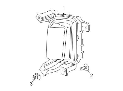 2016 GMC Terrain Lamp Assembly, Daytime Running Diagram for 84042390