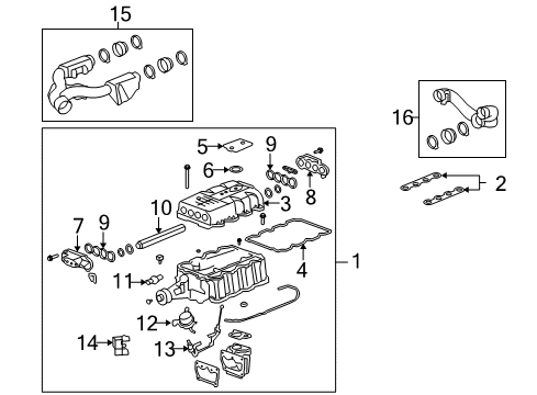 2006 Cadillac STS Duct Assembly, Supercharge Inlet (Front Intake Air) Diagram for 12595999