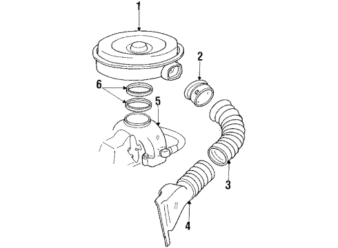 1984 Pontiac Parisienne Filter,Air Diagram for 25040934