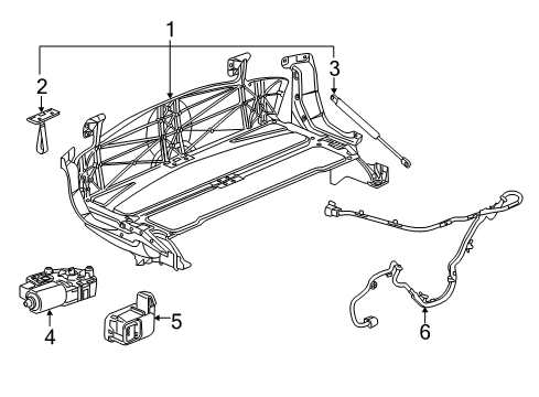 2018 Buick Cascada Strap,Rear Compartment Lid Pull Diagram for 39003673