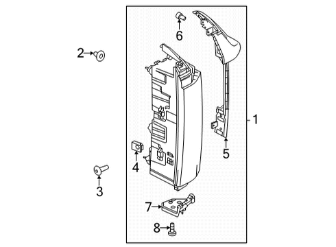 2022 GMC Hummer EV Pickup APPLIQUE-BODY SI UPR RR *ANDERSON M Diagram for 84862830