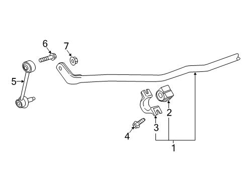 2019 Buick LaCrosse Rear Suspension Components, Lower Control Arm, Upper Control Arm, Ride Control, Stabilizer Bar Diagram