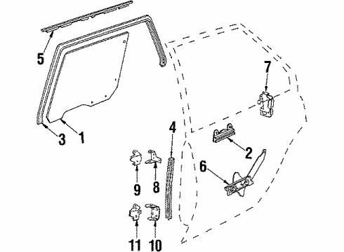 1984 Buick Skyhawk Rear Door Diagram