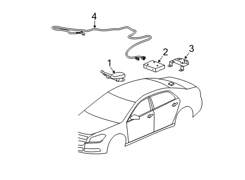 2010 Chevy Malibu Antenna & Radio Diagram 2 - Thumbnail