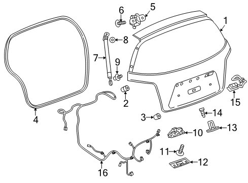 2014 Chevy Sonic Lift Gate Diagram