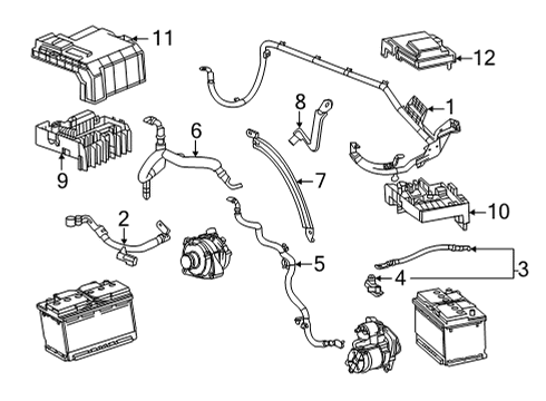 2023 Chevy Silverado 3500 HD Battery Cables Diagram