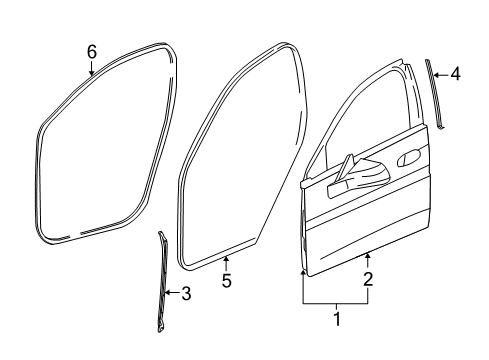 2010 Buick LaCrosse Front Door Diagram