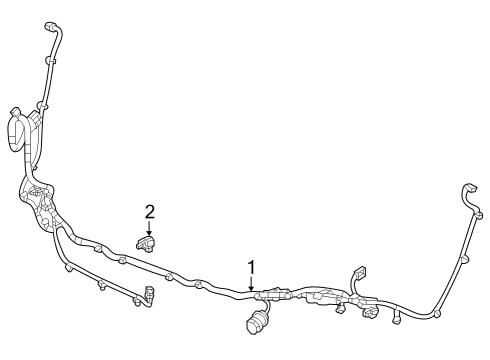 2024 Chevy Trailblazer Electrical Components - Front Bumper Diagram