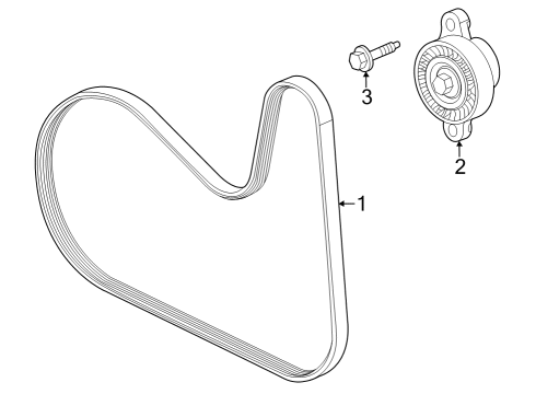 2024 Buick Encore GX Belts & Pulleys Diagram