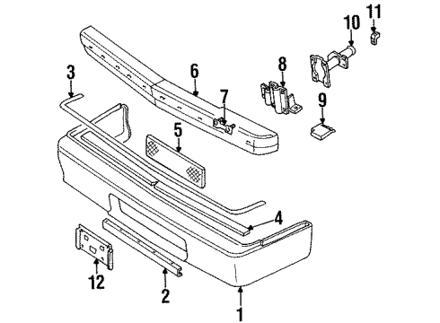 1989 Chevy Celebrity Front Bumper Diagram