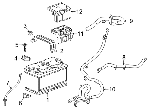 2018 Buick LaCrosse Hybrid Components, Battery, Cooling System Diagram 2 - Thumbnail