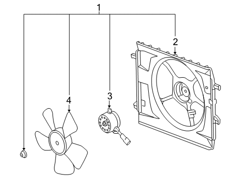 2009 Pontiac Solstice Cooling System, Radiator, Water Pump, Cooling Fan Diagram 3 - Thumbnail