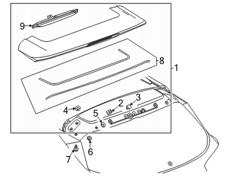 2023 Buick Encore GX Insulator, R/End Splr Extn Diagram for 42693166