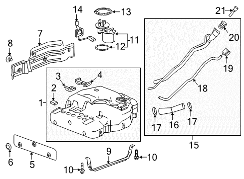 2021 Chevy Traverse Fuel Supply Diagram