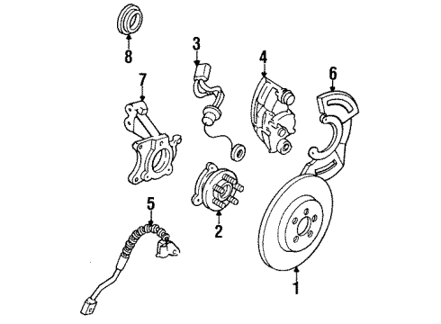 1993 Cadillac Allante Front Brakes Diagram