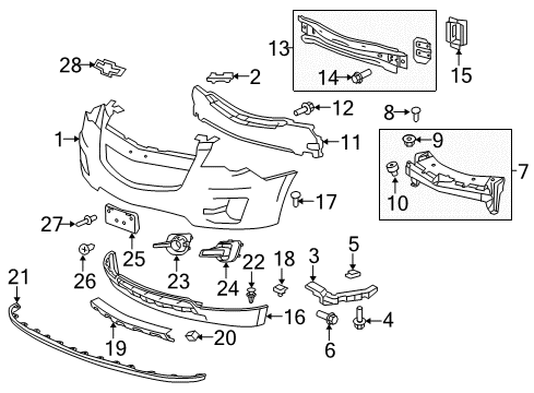 2012 Chevy Equinox Front Bumper Diagram