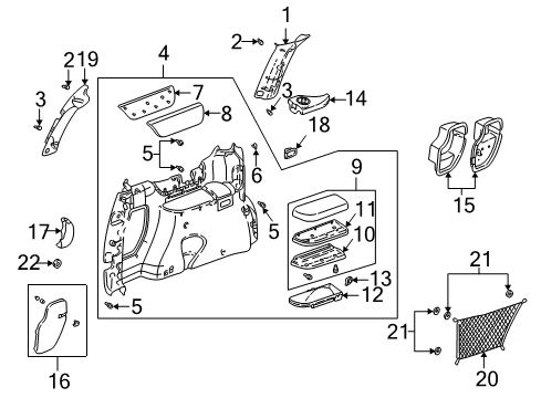 1999 Pontiac Montana Interior Trim - Side Panel Diagram 3 - Thumbnail