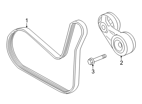 2009 Saturn Aura Belts & Pulleys, Cooling Diagram 1 - Thumbnail