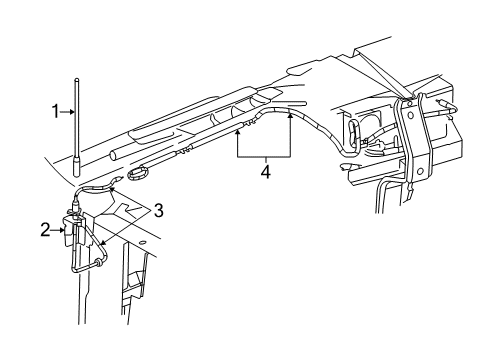 2008 Chevy Avalanche Antenna & Radio Diagram 2 - Thumbnail