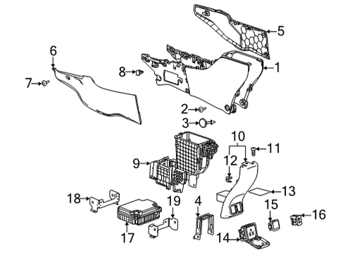 2020 Buick Encore GX Center Console Diagram