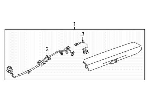 2022 Chevy Silverado 1500 LTD High Mount Lamps Diagram 1 - Thumbnail