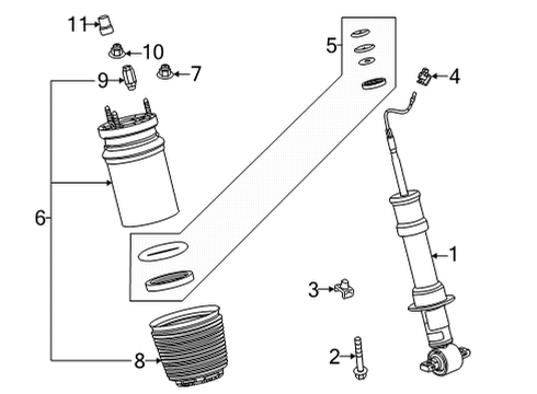 2022 Cadillac Escalade Struts & Components - Front Diagram 1 - Thumbnail