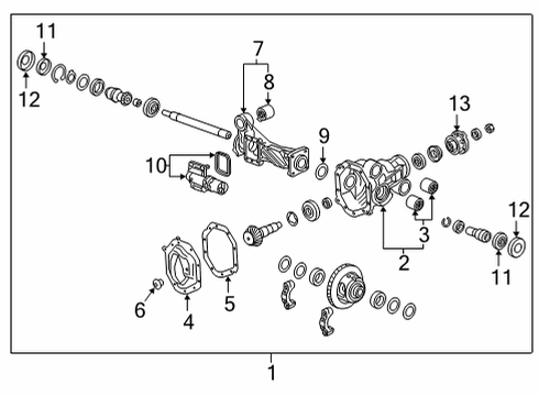 2023 Chevy Suburban Carrier & Components  Diagram