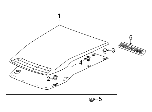 2022 Chevy Colorado Exterior Trim - Hood Diagram