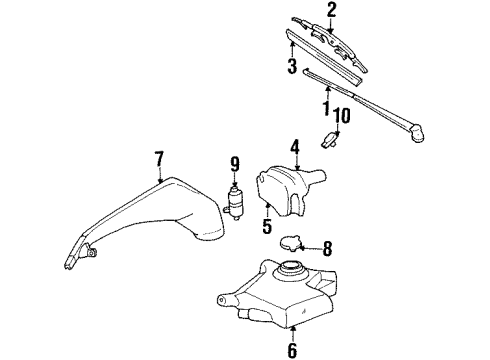 1999 Buick Riviera Wiper & Washer Components Diagram