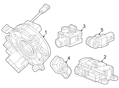 2023 Chevy Colorado AIRBAG ASM-FRT & RR ROW R/RL Diagram for 87829098