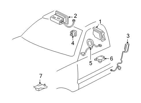 2003 Chevy Suburban 1500 Airbag,Driver Seat Side Diagram for 15831644