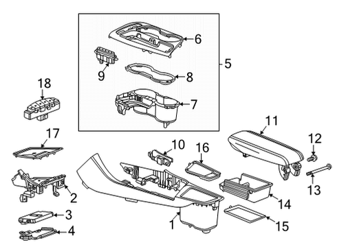 2020 Buick Encore GX Switch Assembly, Flr Cnsl Acsry Function Diagram for 42568936