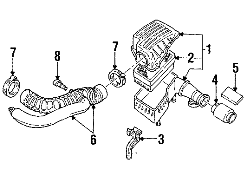 1995 Chevy Beretta Air Inlet Diagram 1 - Thumbnail